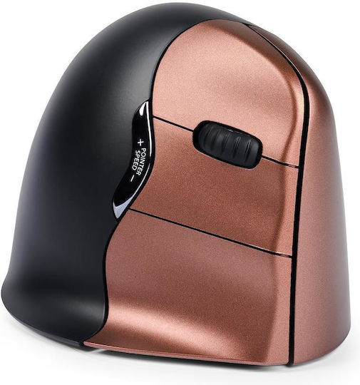 Bakker Elkhuizen Evoluent 4 Small Wireless Ασύρματο Εργονομικό Vertical Ποντίκι Καφέ