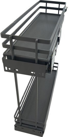 Metal Bottom Wagon Brake with Non-Slip Mat Finetto Box 15cm Anthracite Left Opening