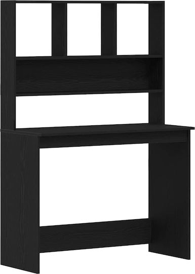Γραφείο με Βιβλιοθήκη 102x45x148εκ. Μαύρη Δρυς