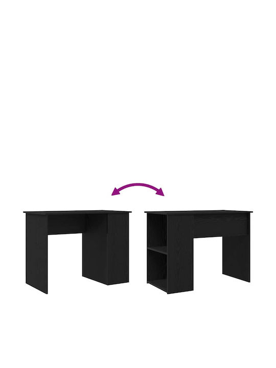Desk Wooden Black Oak 100x55x75cm