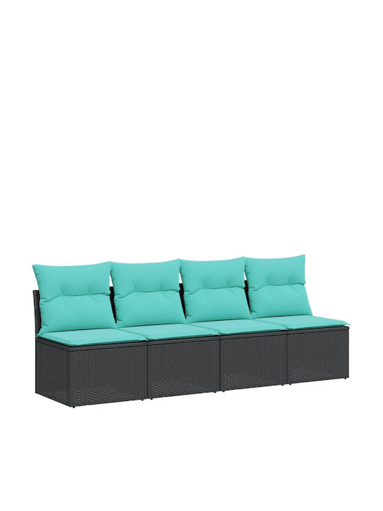 Canapea Cu Patru Locuri De Exterior Din Rattan Cu Perne