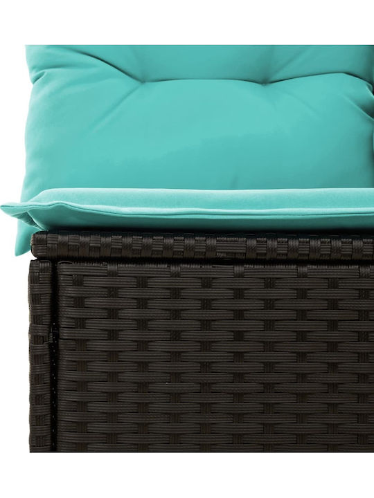 Outdoor Corner Sofa Rattan With Cushions 55x62x69cm
