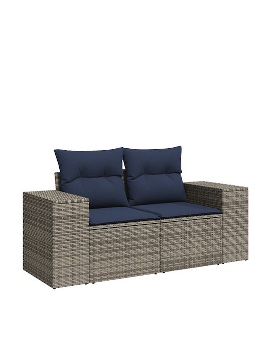 Four-Seater Outdoor Rattan Sofa With Cushions 55x62x69cm