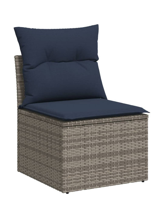 Four-Seater Outdoor Rattan Sofa With Cushions 55x62x69cm