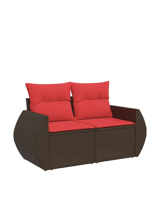 Outdoor Corner Sofa Rattan with Cushions 62x62x69cm