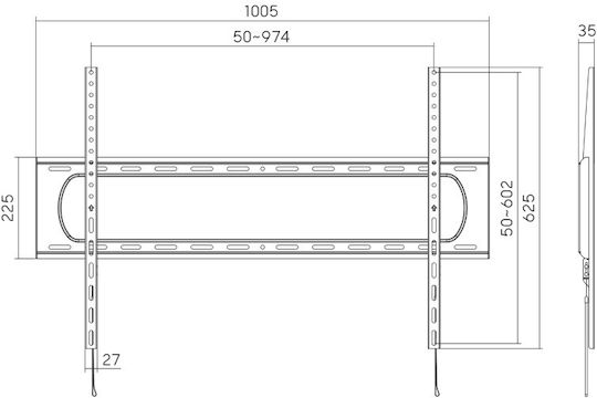 Sunne Suporturi TV Montat Pe Perete 60-120-lp Ecrane 60" Până La 120" Vesa Până La 900x200 Până La 120kg Negru