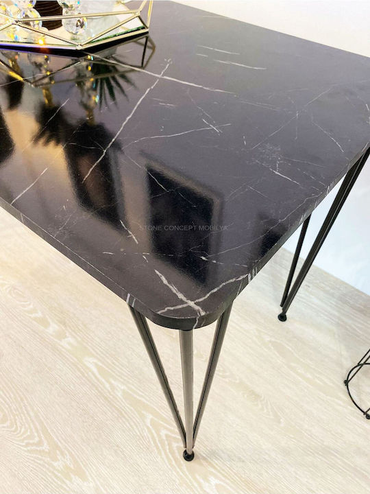 Masă de Bucătărie din Lemn cu Cadru Metalic 120x60x60cm