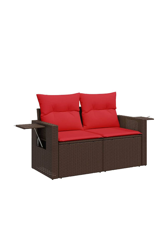 Ecksofa Outdoor Rattan mit Kissen 62x62x69cm