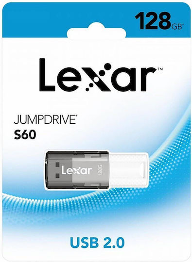 Lexar Jumpdrive S60 128GB USB 2.0 Stick Γκρι