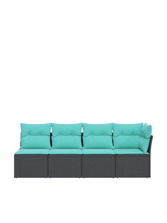 Viersitziges Outdoor-Sofa Rattan mit Kissen