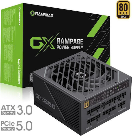 GameMax GX850 PRO 850W Черно Захранващо Блокче За Компютър Пълен Модул 80 Plus Gold