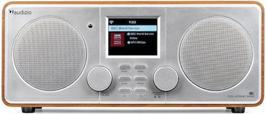 Audizio Foza Επιτραπέζιο Ραδιόφωνο Ρεύματος DAB+ με Bluetooth Ασημί