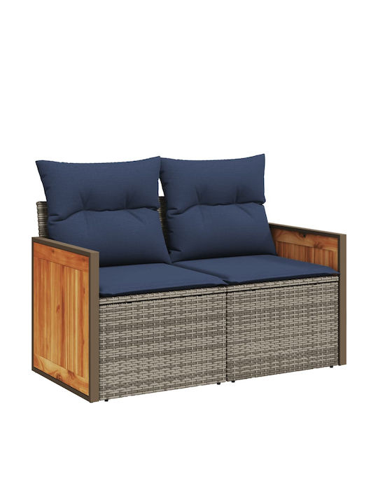 Four-Seater Outdoor Rattan Sofa With Cushions 55x62x69cm