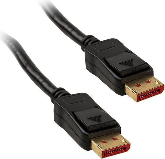InLine Cable DisplayPort male - DisplayPort male 2m Μαύρο (17202P)