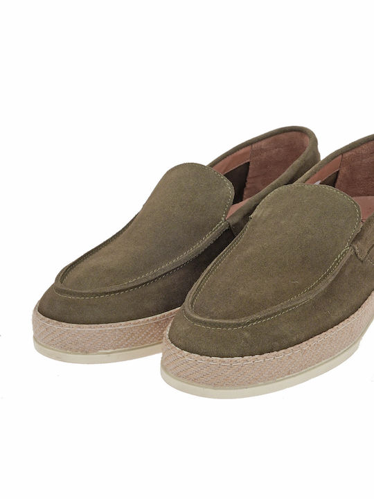 Suede Ανδρικά Loafers σε Πράσινο Χρώμα