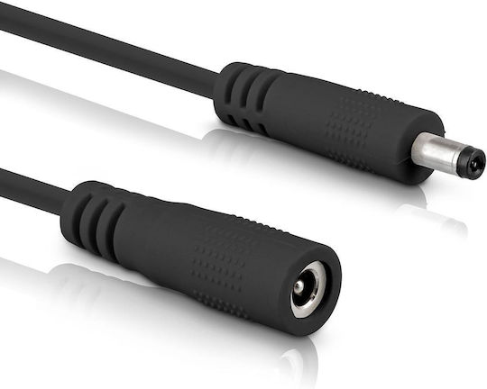 Inline Inline Dc Extension Cable Male Female Dc Plug 4.0x1.7 Mm Awg 18 Black 2 M