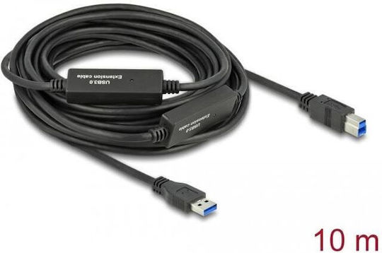 DeLock USB 3.1 Cable USB-B male - USB-A male Μαύρο 10m 85380