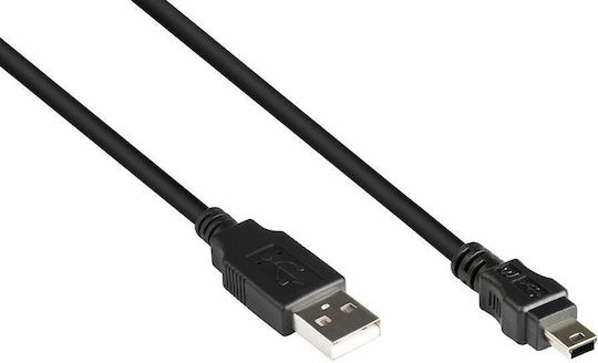 USB кабел Good Connections USB2.0 A-mini B5pin черен 0.3m