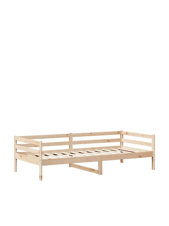 Kinderbett - Schlafsofa Einzeln mit Stauraum Braun für Matratze 80x200cm