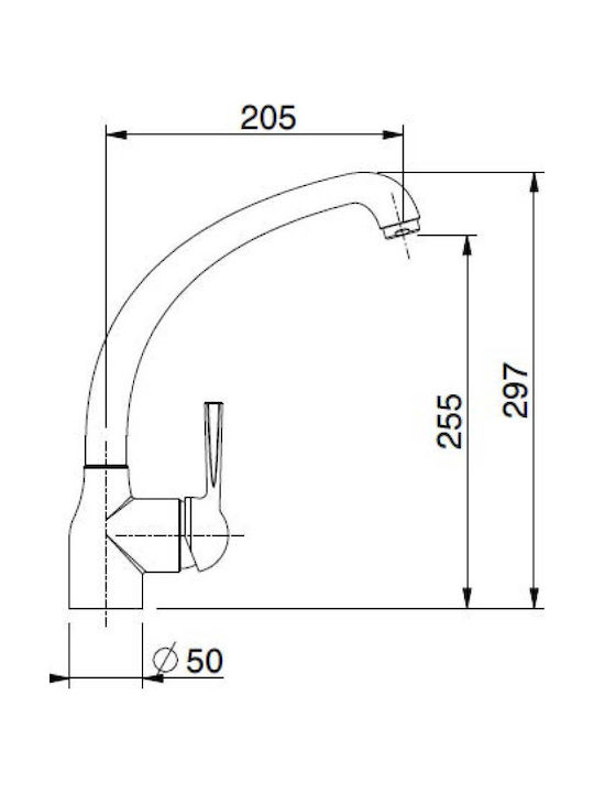 Sanitec Jolla Kitchen Faucet Counter Brown