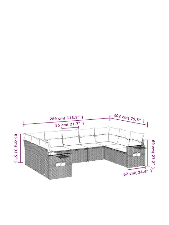 Corner Outdoor Sofa Rattan
