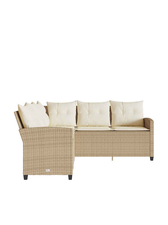 Outdoor Corner Sofa Rattan With Cushions