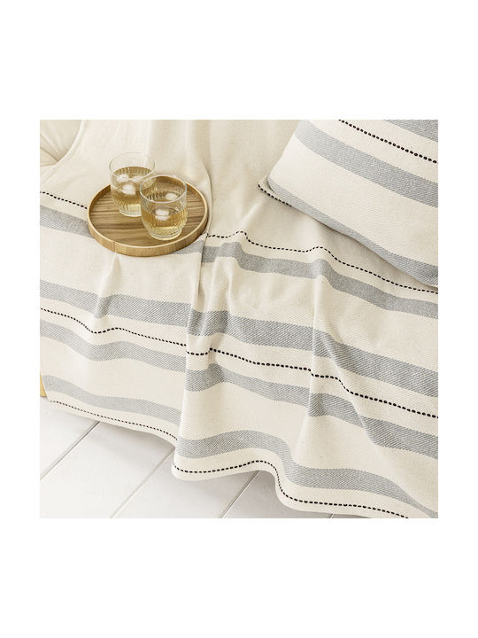 Nima Decorative Pillow Case Kaly From 100% Cotton Ecru 45x45cm