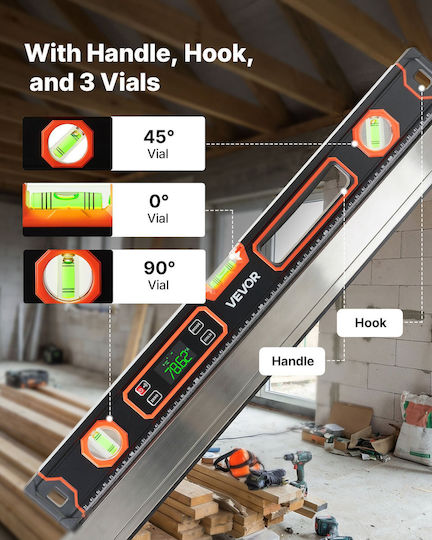 Vevor Nivel De Spirit Din Aluminiu Electronic Magnetic 4cm Set 4 Bucăți