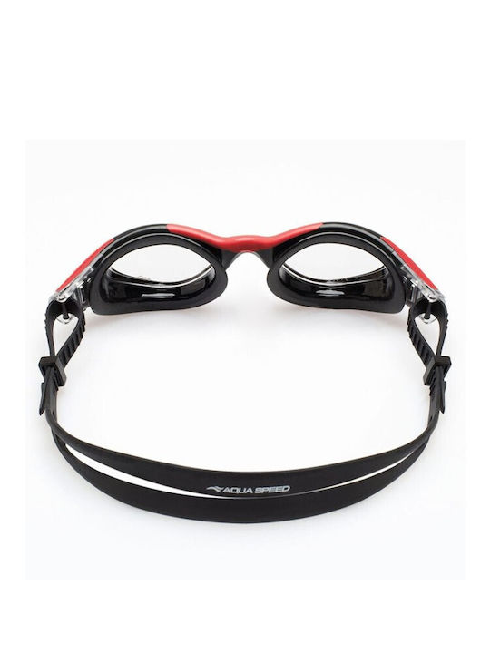 Aquaspeed Adults Swimming Goggles with Anti-Glare Lenses Red
