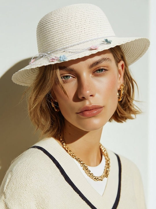 Beltipo Women's Wicker Hat White G-KAPELA-010-E41(5223)