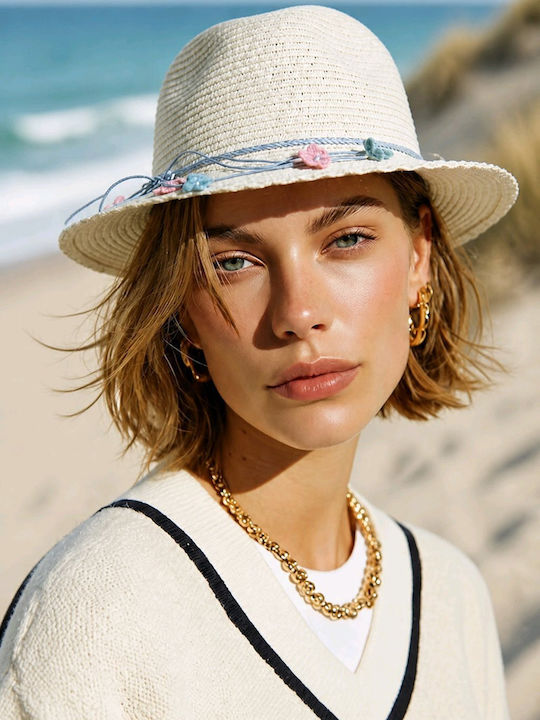 Beltipo Women's Wicker Hat White G-KAPELA-010-E41(5223)