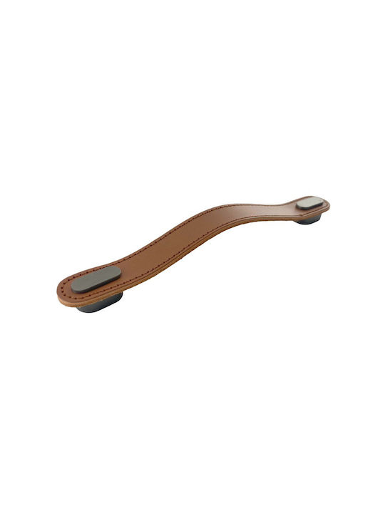 Viefe Oblong Möbelgriff aus Leder Beige mit Lochabstände 160mm 0507160P2631