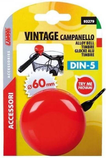 Κουδουνι Ποδηλατου Vintage 60mm Διαφορα Χρωματα Lampa 9327.9-lb