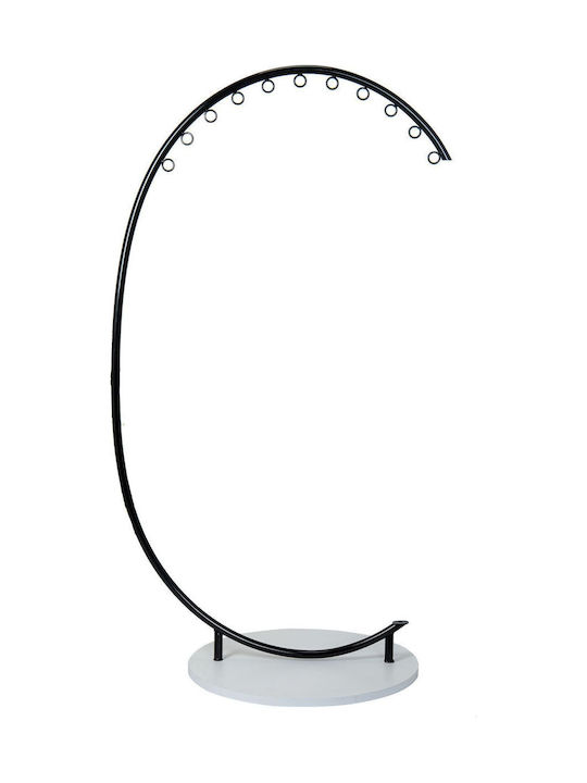 SteweHome Κρεμάστρα Δαπέδου από Μέταλλο Μαύρη 75x130cm