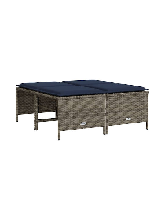 Σκαμπό Rattan 4τμχ 50x48x36.5cm Σκαμπό Rattan 4τμχ 50x48x36.5cm