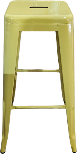 Metallic Outdoor Bar Stool Utopia Yellow 42x42x76cm