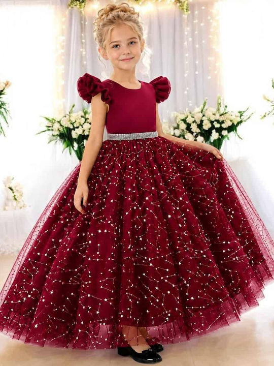 Girls Dress Burgundy
