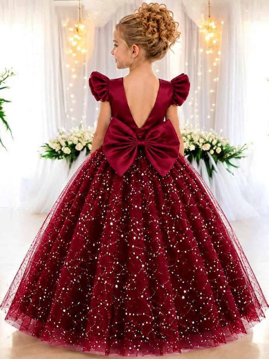 Girls Dress Burgundy