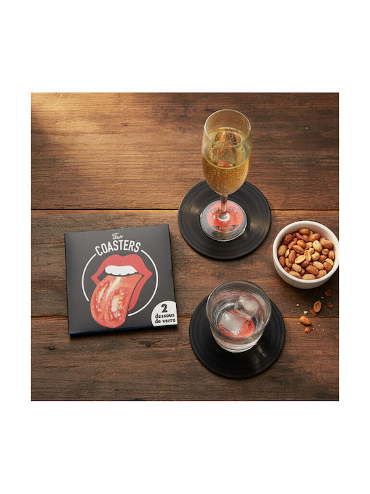 Pylones Round Red Plastic Coaster 9cm 2 Pieces