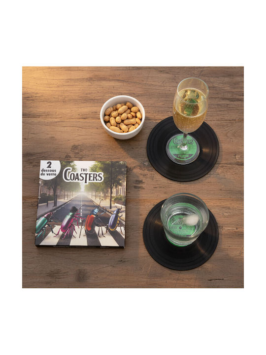 Pylones Round Green Plastic Coaster 9cm 2 Pieces