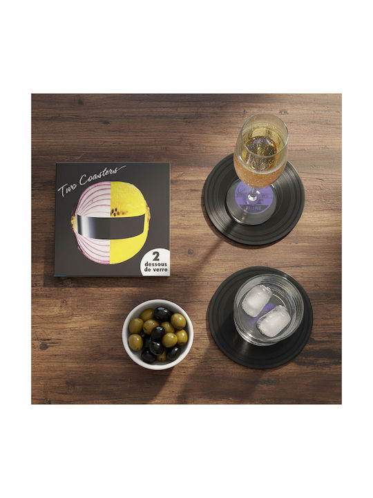 Pylones Round Plastic Purple Coaster 9cm 2 Pieces