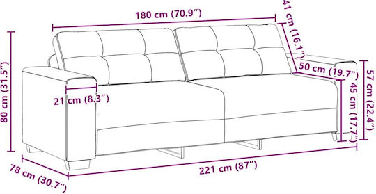 Living Room Furniture Set 3-Seater & 2-Seater