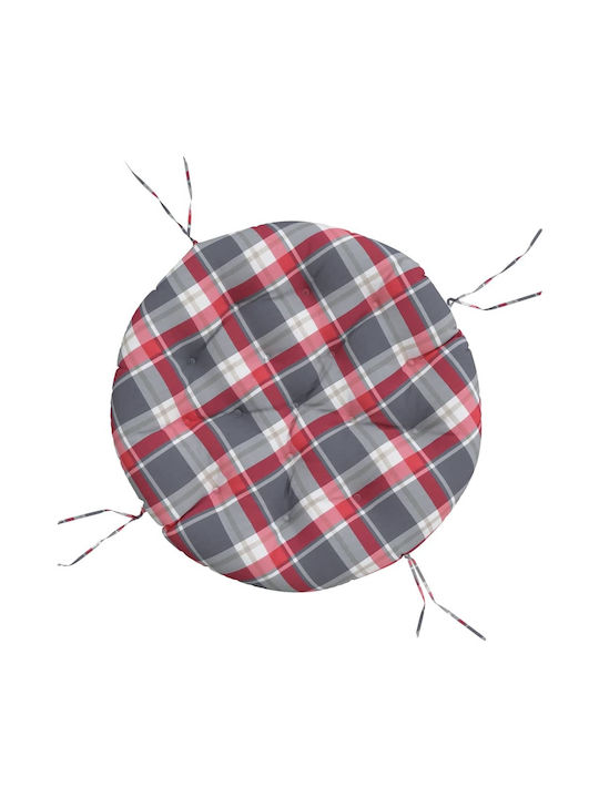 vidaXL Waterproof Garden Chair Cushion Round Red 100x100 cm