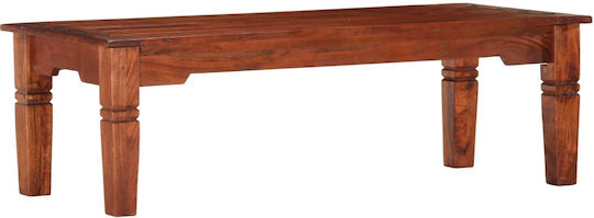 Rectangular Central Coffee Table Solid Acacia Wood 110x50x35 cm
