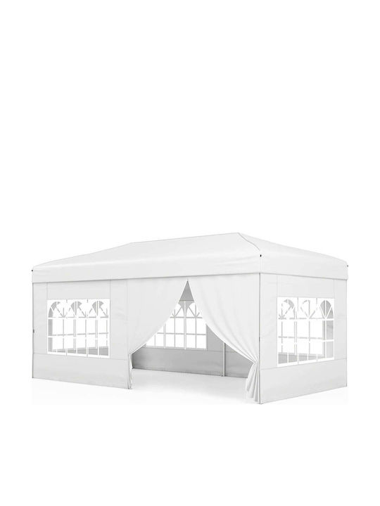Costway Foldable Garden Gazebo Beige 3x6m