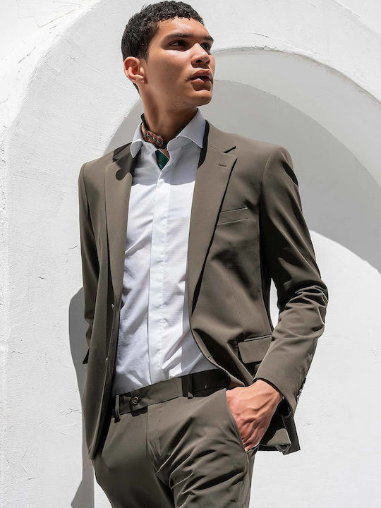 Men's Suit with Slim Fit Olive