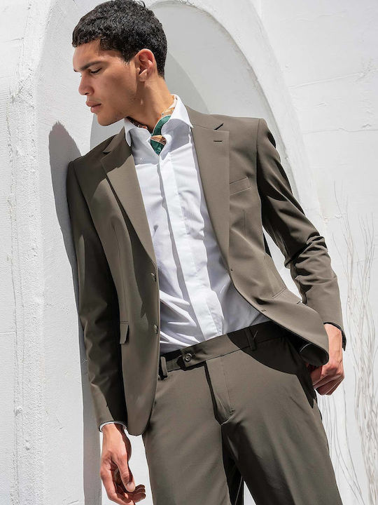 Men's Suit with Slim Fit Olive
