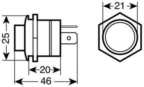 Διακοπτης On Off Led 12/24v 5α Μπλε 1 Τεμ Lampa 4553.7-lm
