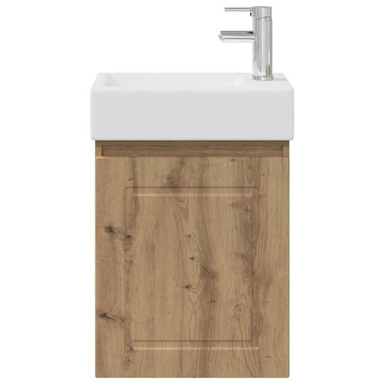 vidaXL Vanity Unit with Sink M45.5xL22.5xH84cm Oak
