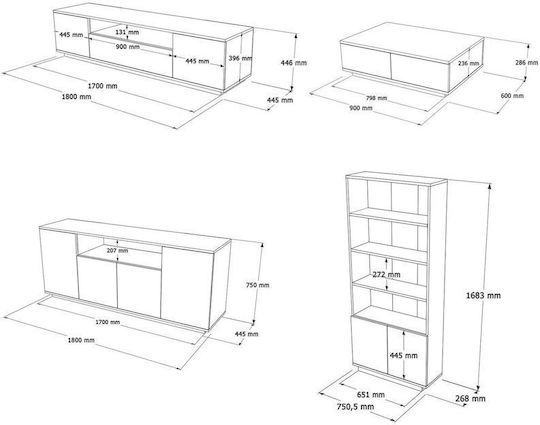 Furniture Set STE-024029-V50055 4 Pieces